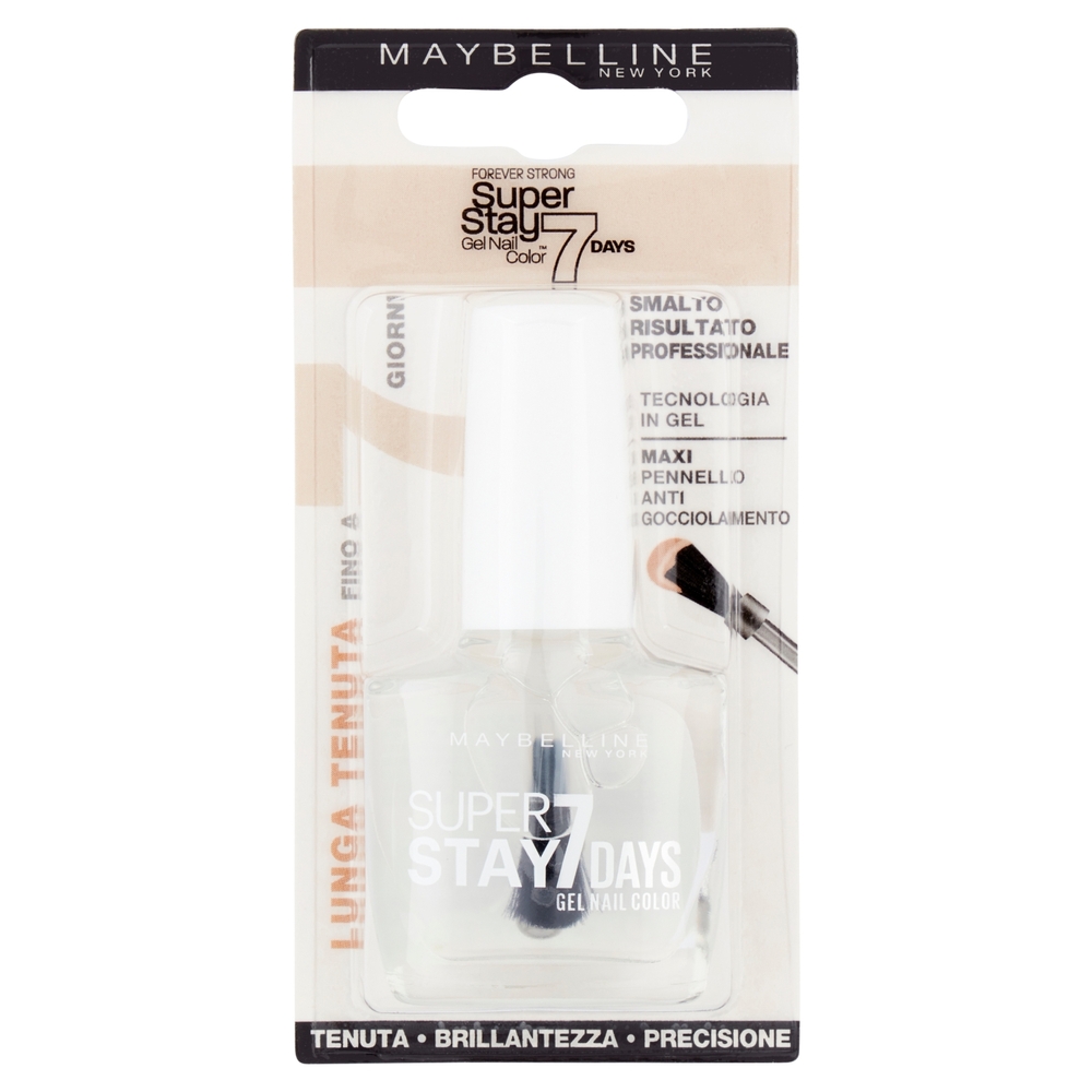 Maybelline New York Smalto SuperStay 7 Days, Smalto Effetto Gel, 25 Crystal Clear, 10 ml